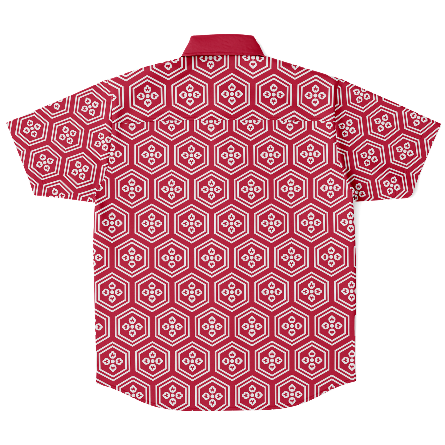 Red Kikkou Button Down - Oni Threads