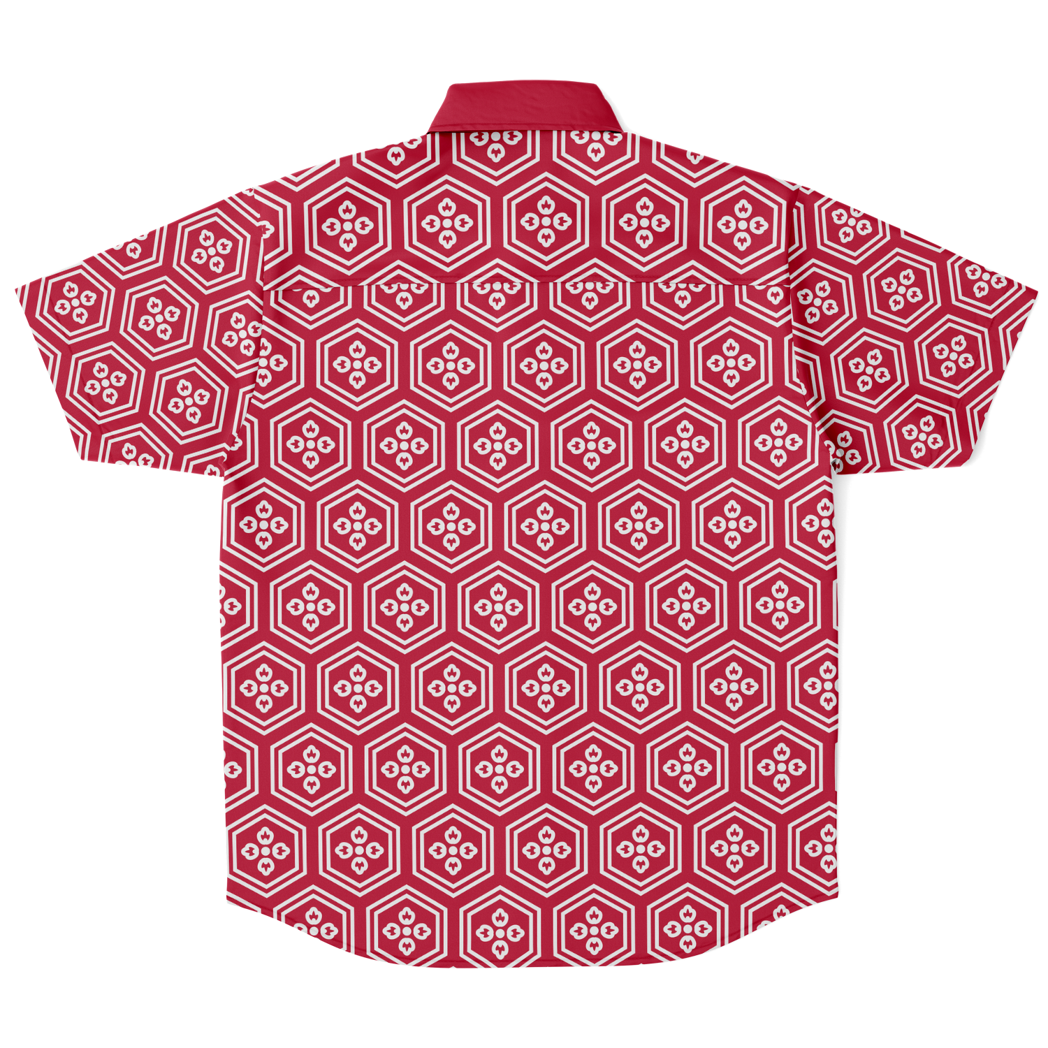 Red Kikkou Button Down - Oni Threads