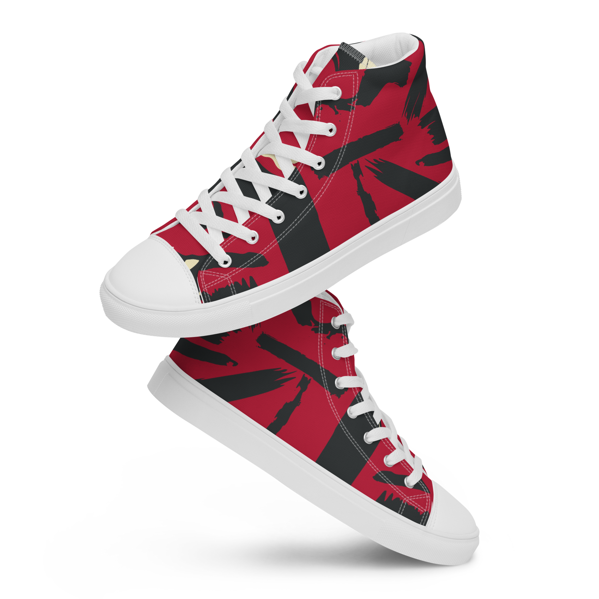 Japanese Demon Oni Mask Men’s high top canvas shoes - Oni Threads