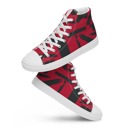 Japanese Demon Oni Mask Men’s high top canvas shoes - Oni Threads