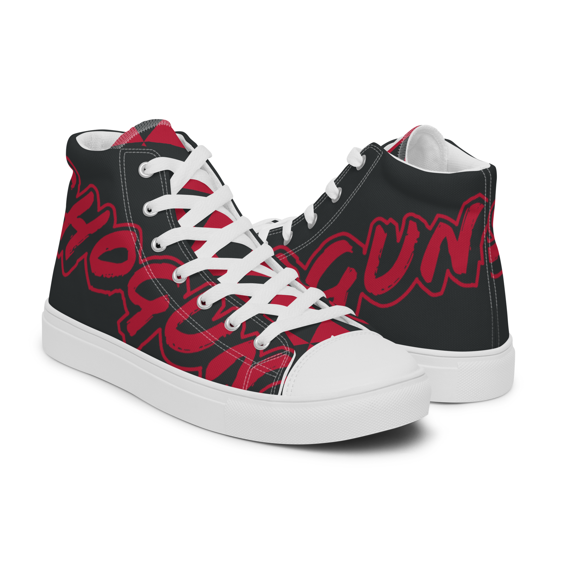 Shogun Men’s high top canvas shoes - Oni Threads