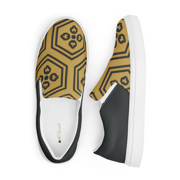 Gold Kikkou Men’s slip-on canvas shoes