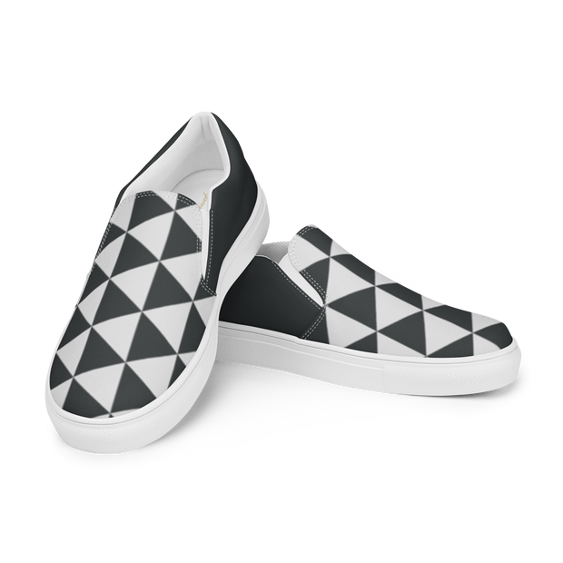 White Uroko Men’s slip-on canvas shoes