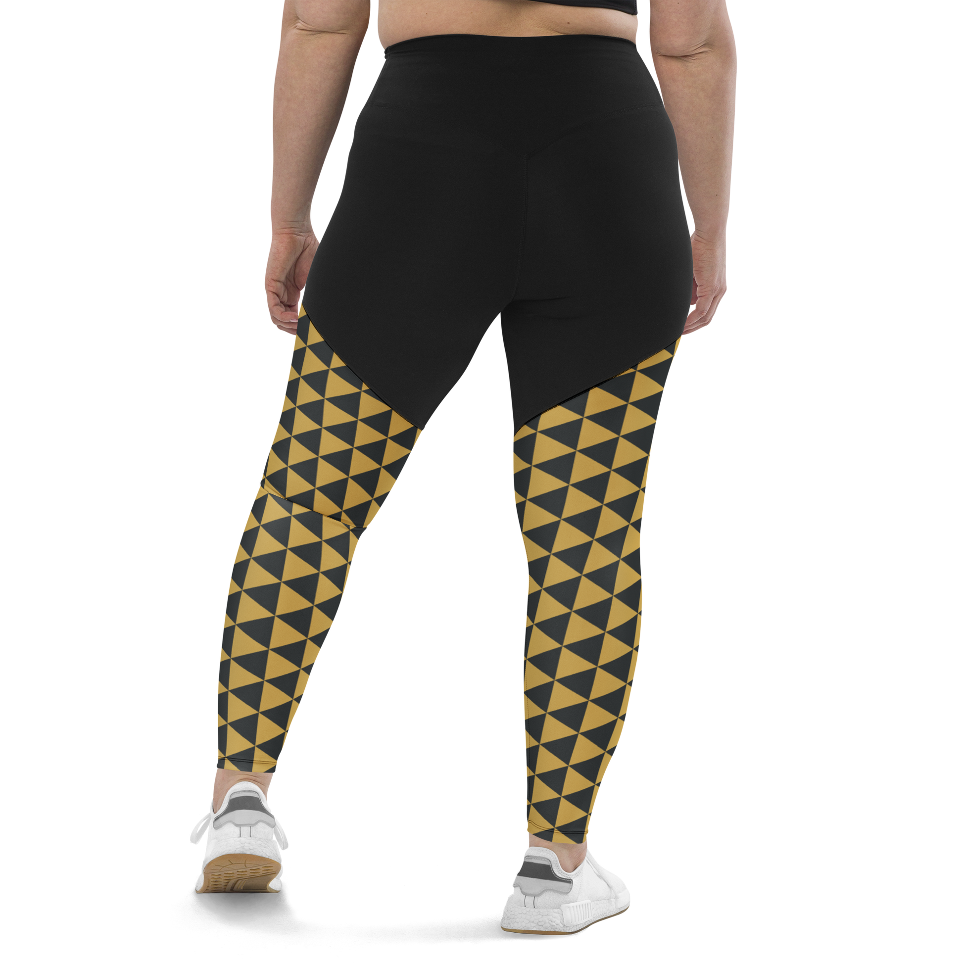 Gold Uroko Sports Leggings - Oni Threads