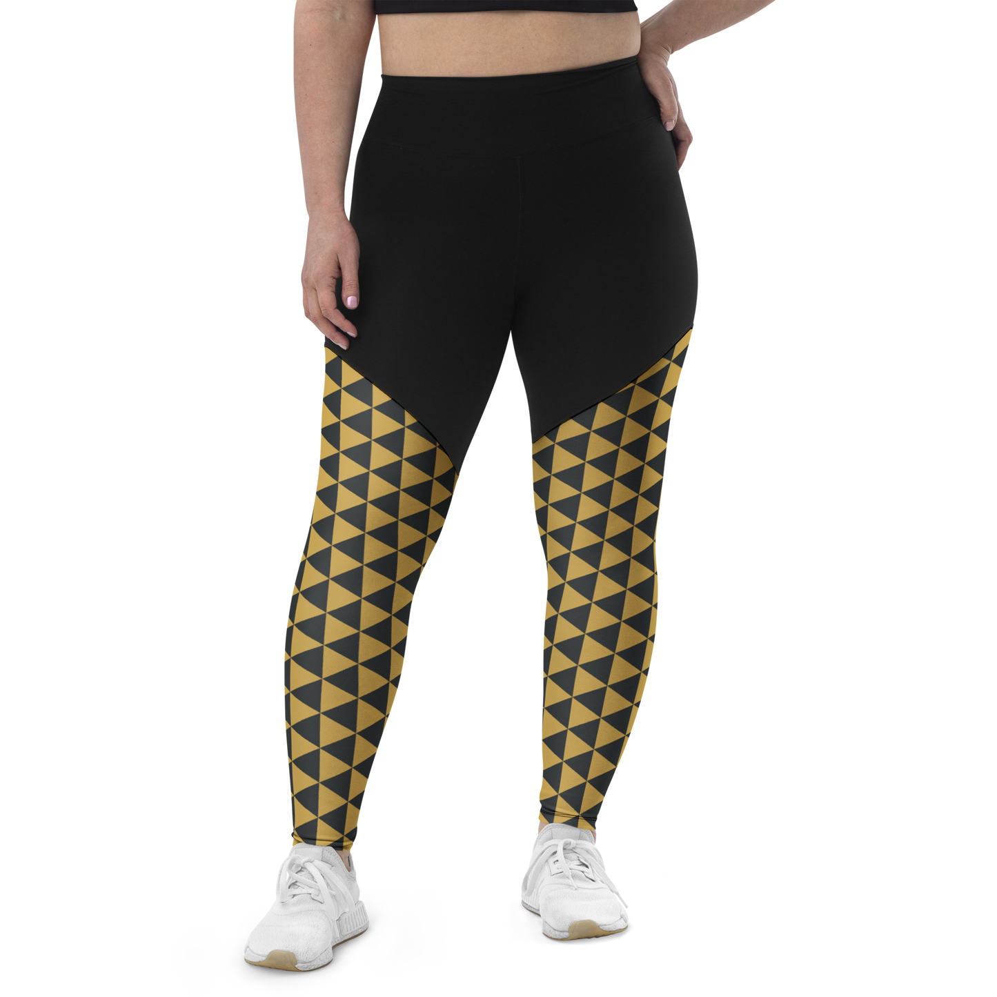 Gold Uroko Sports Leggings - Oni Threads