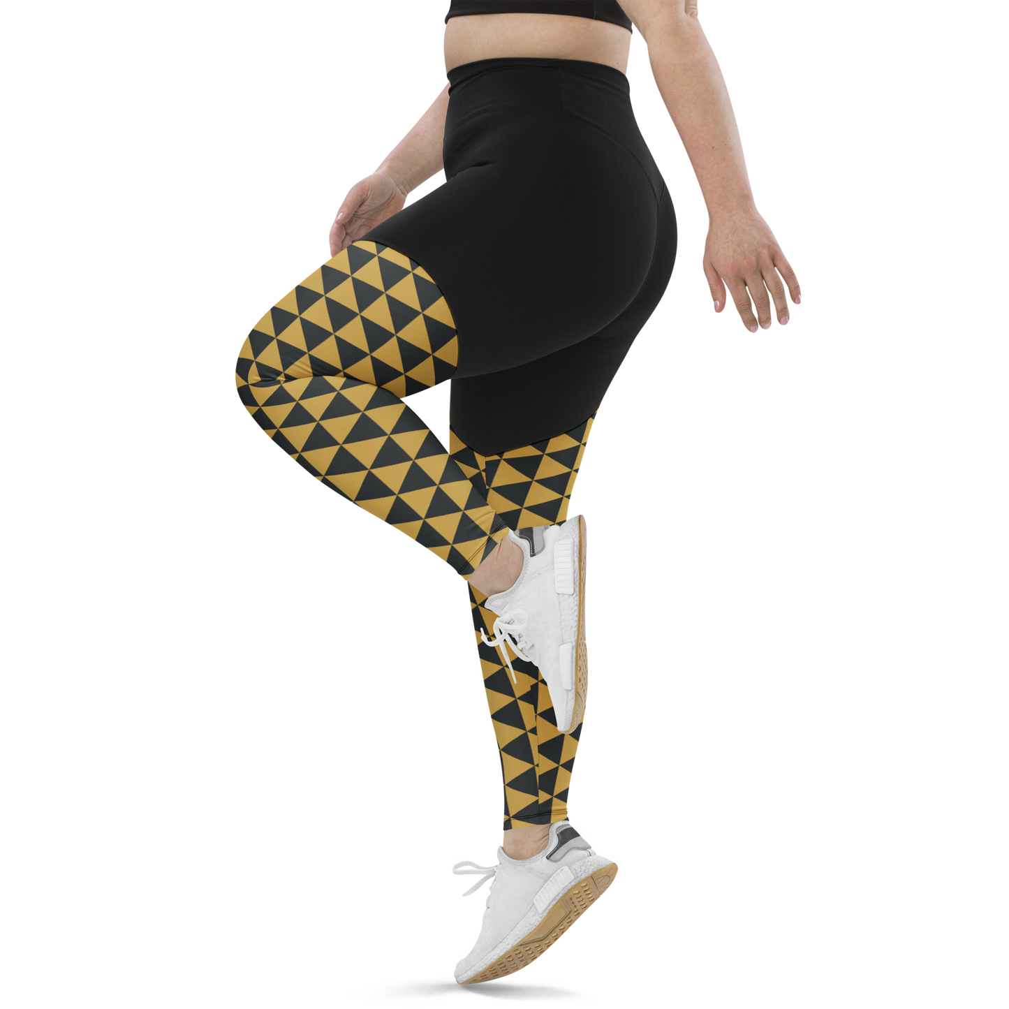 Gold Uroko Sports Leggings - Oni Threads