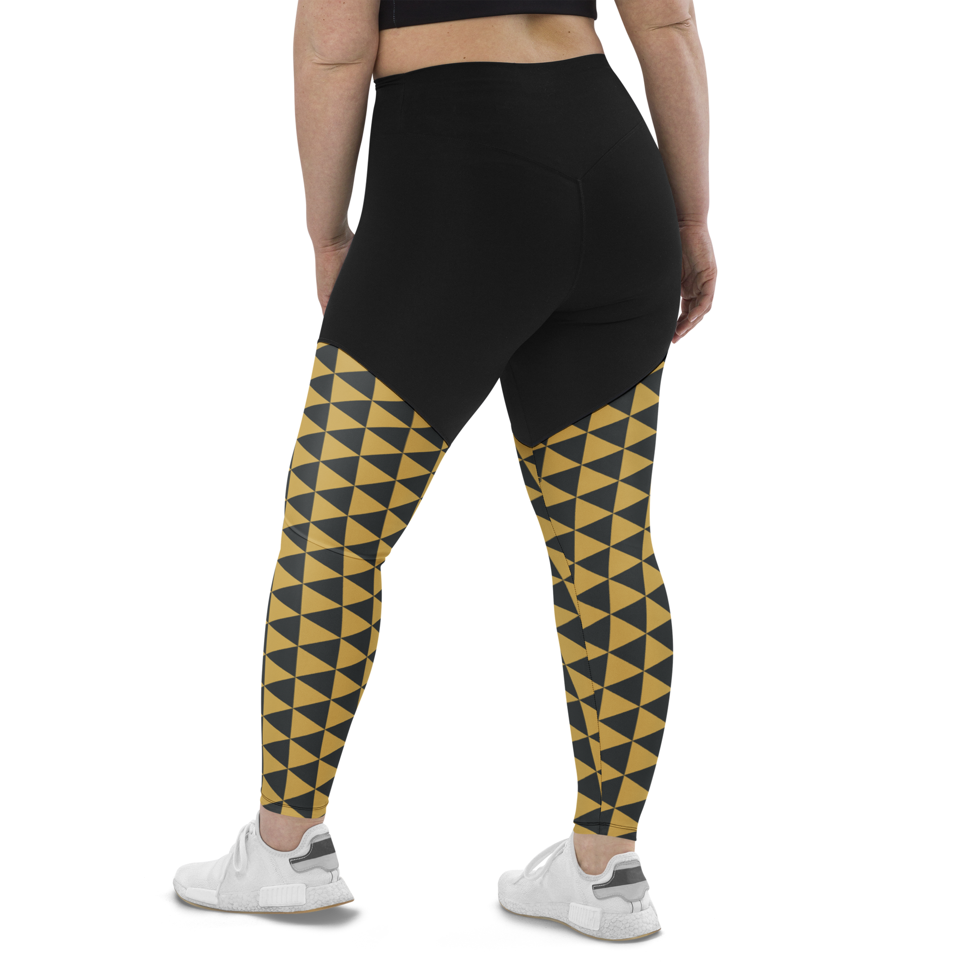 Gold Uroko Sports Leggings - Oni Threads