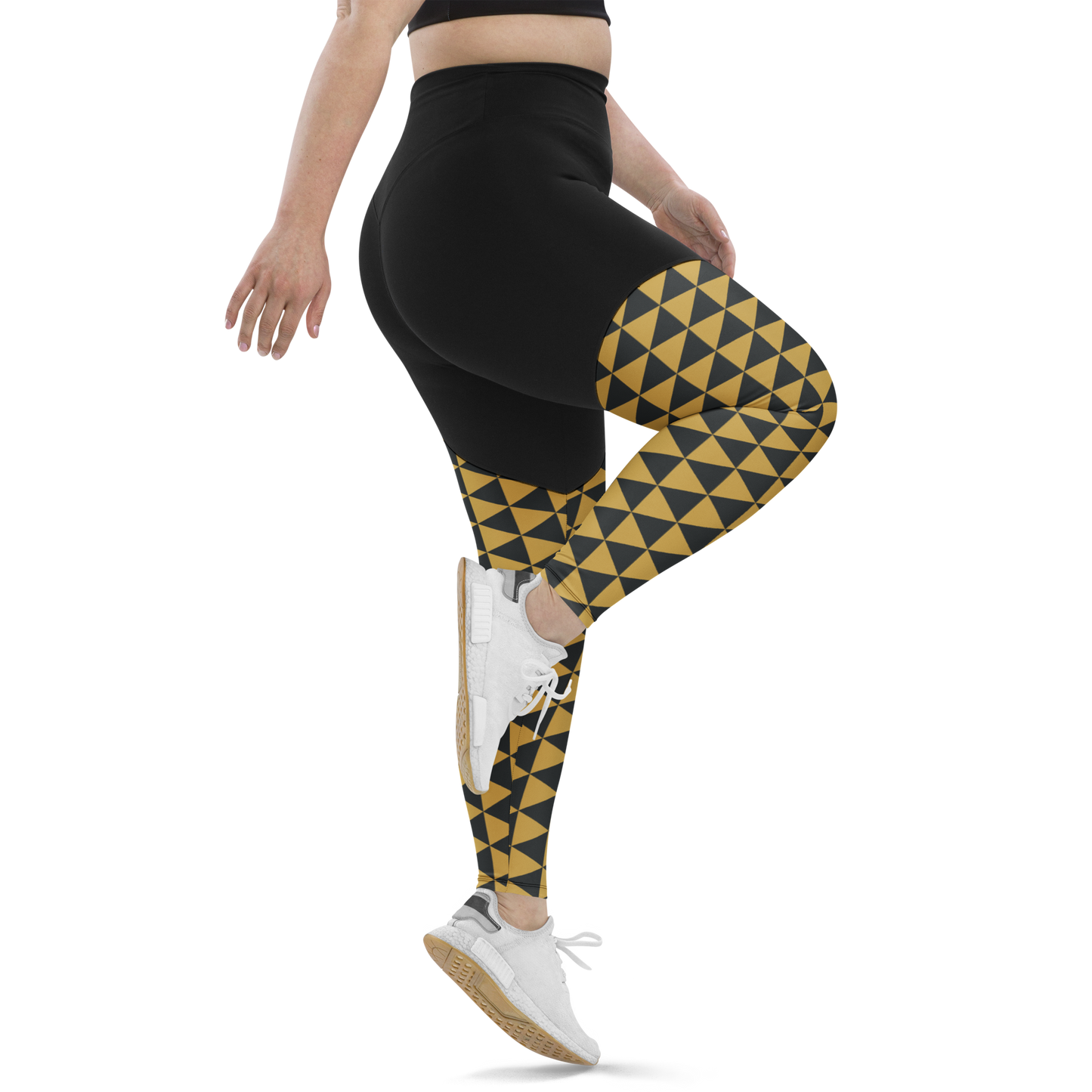 Gold Uroko Sports Leggings - Oni Threads