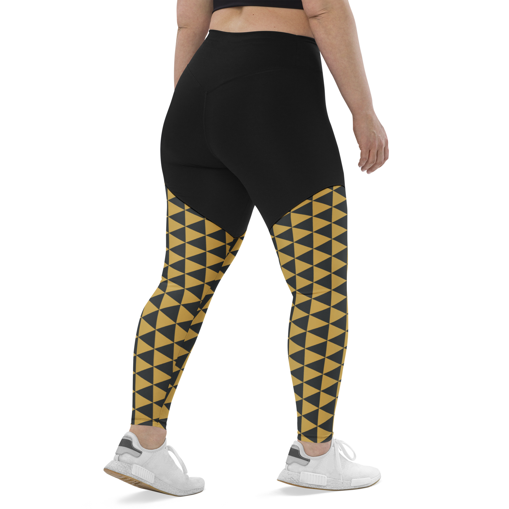 Gold Uroko Sports Leggings - Oni Threads