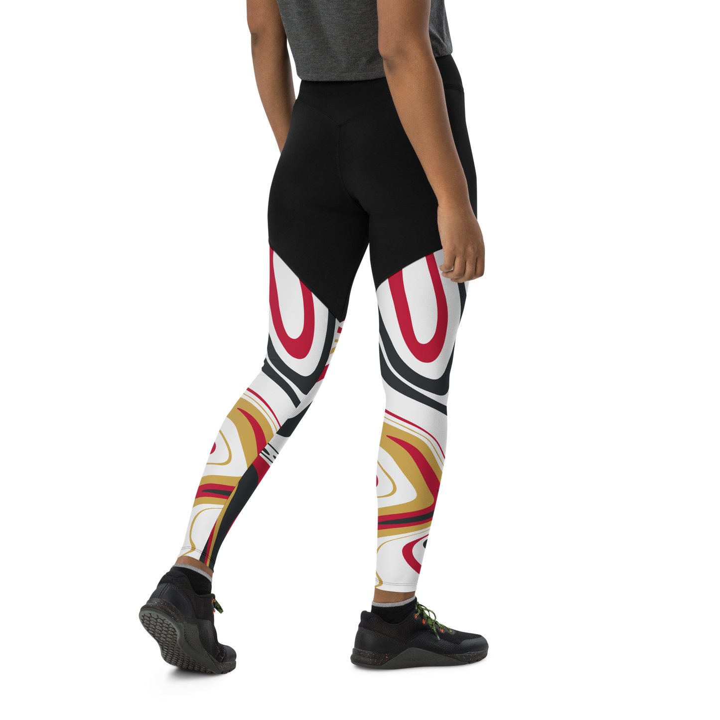 Samurai Suminagashi Sports Leggings - Oni Threads