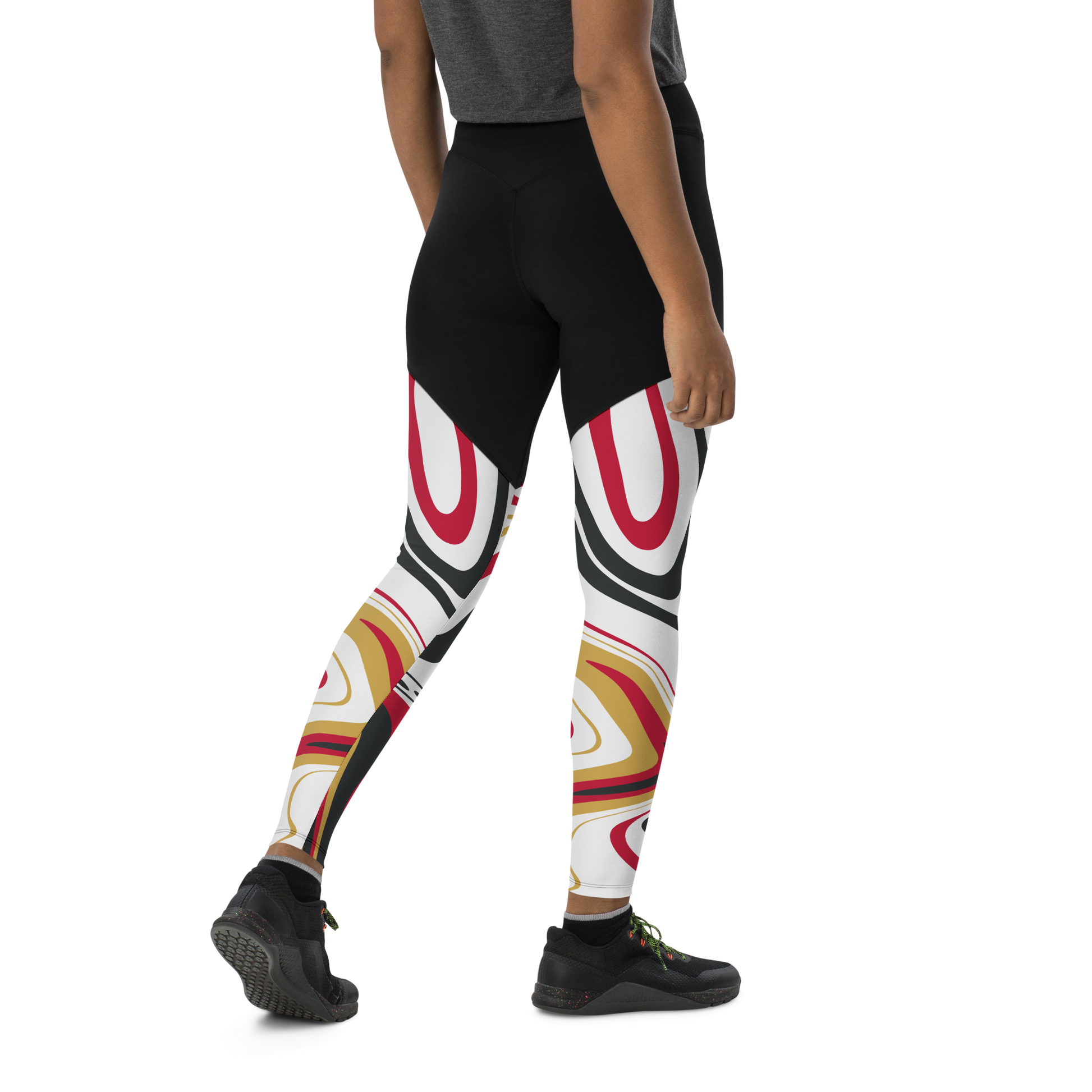 Samurai Suminagashi Sports Leggings - Oni Threads