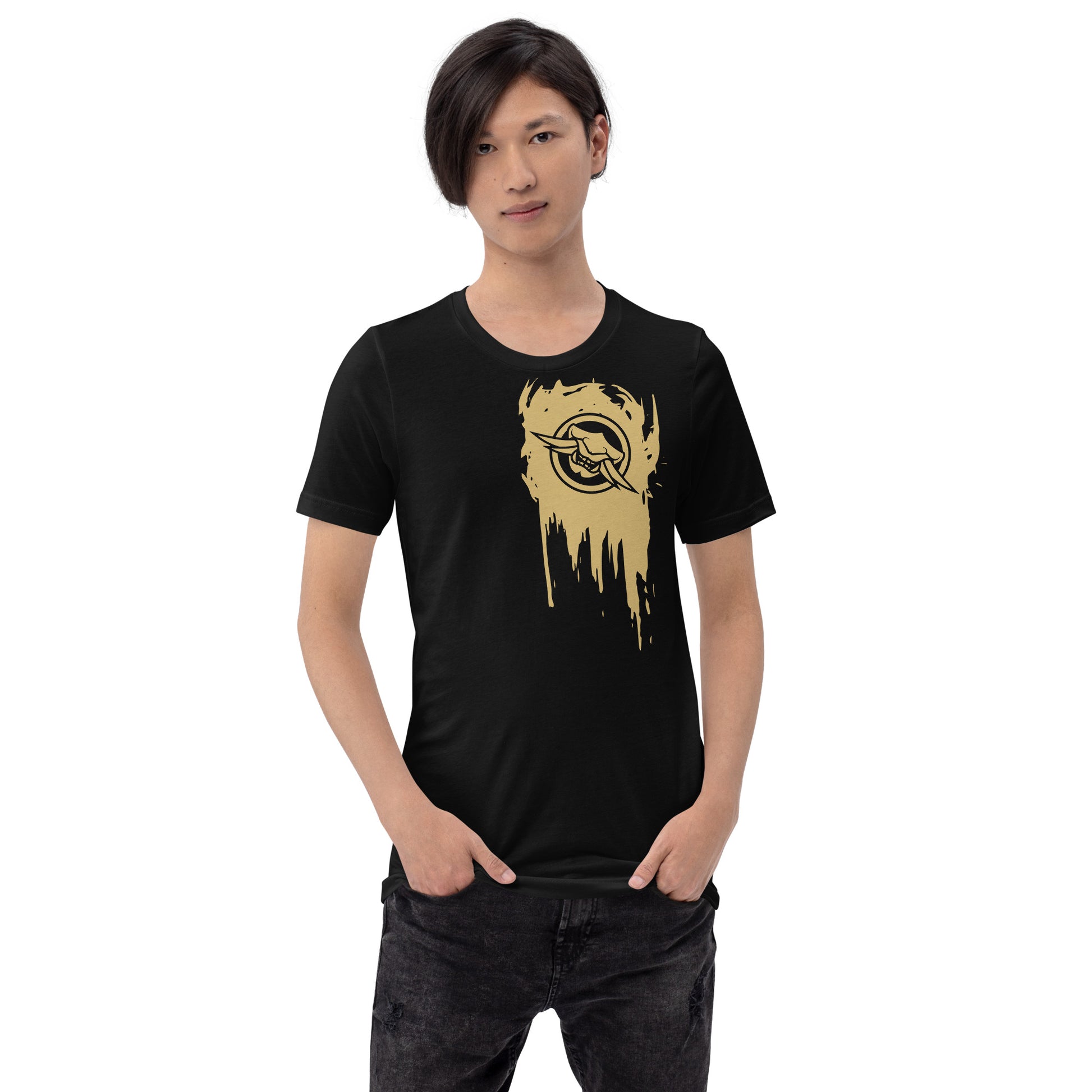 Orochi Gold Spray Tag Unisex T-shirt - Oni Threads