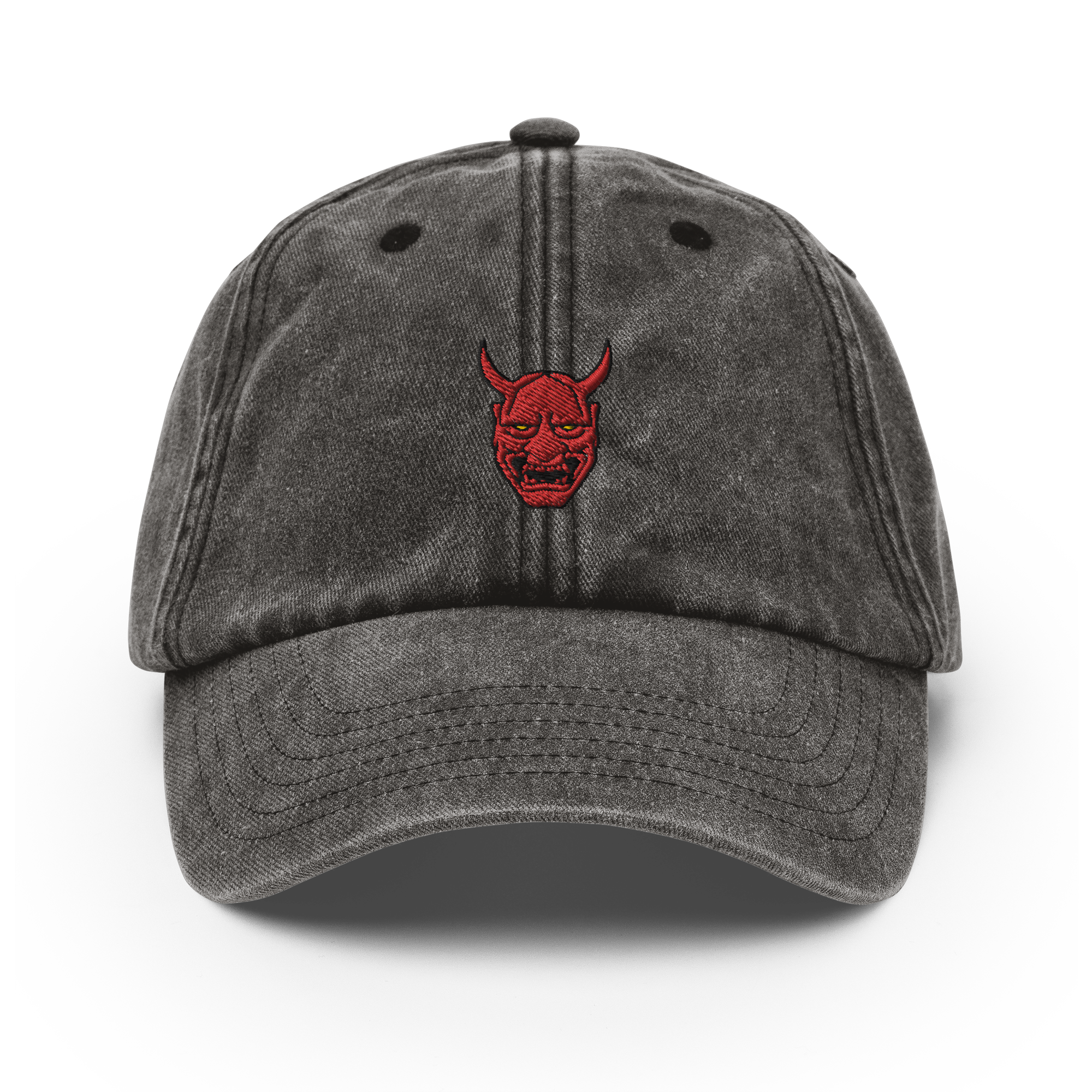Japanese Demon Oni Full Color Vintage Hat - Oni Threads