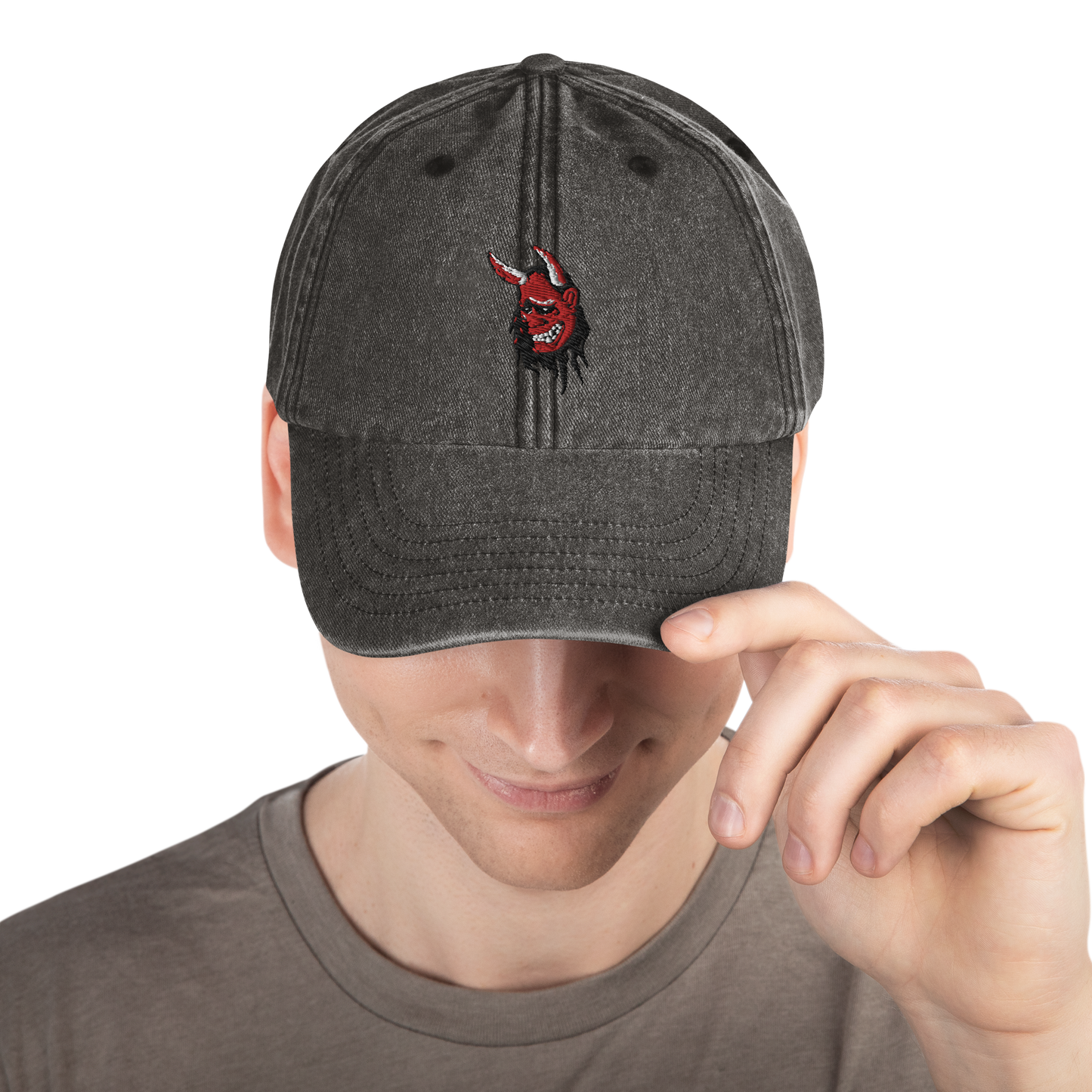 Japanese Demon Oni Mask Vintage Hat - Oni Threads