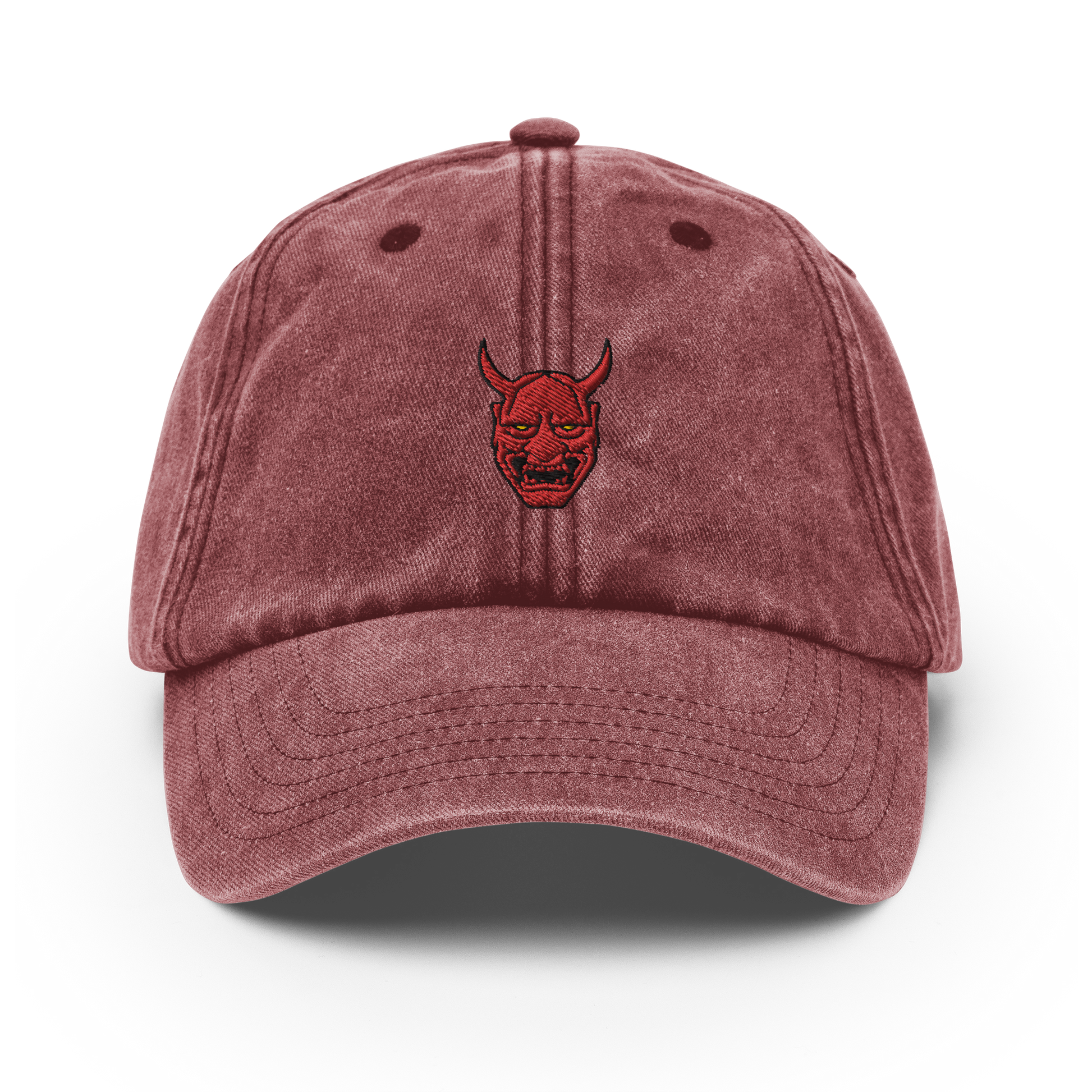 Japanese Demon Oni Full Color Vintage Hat - Oni Threads