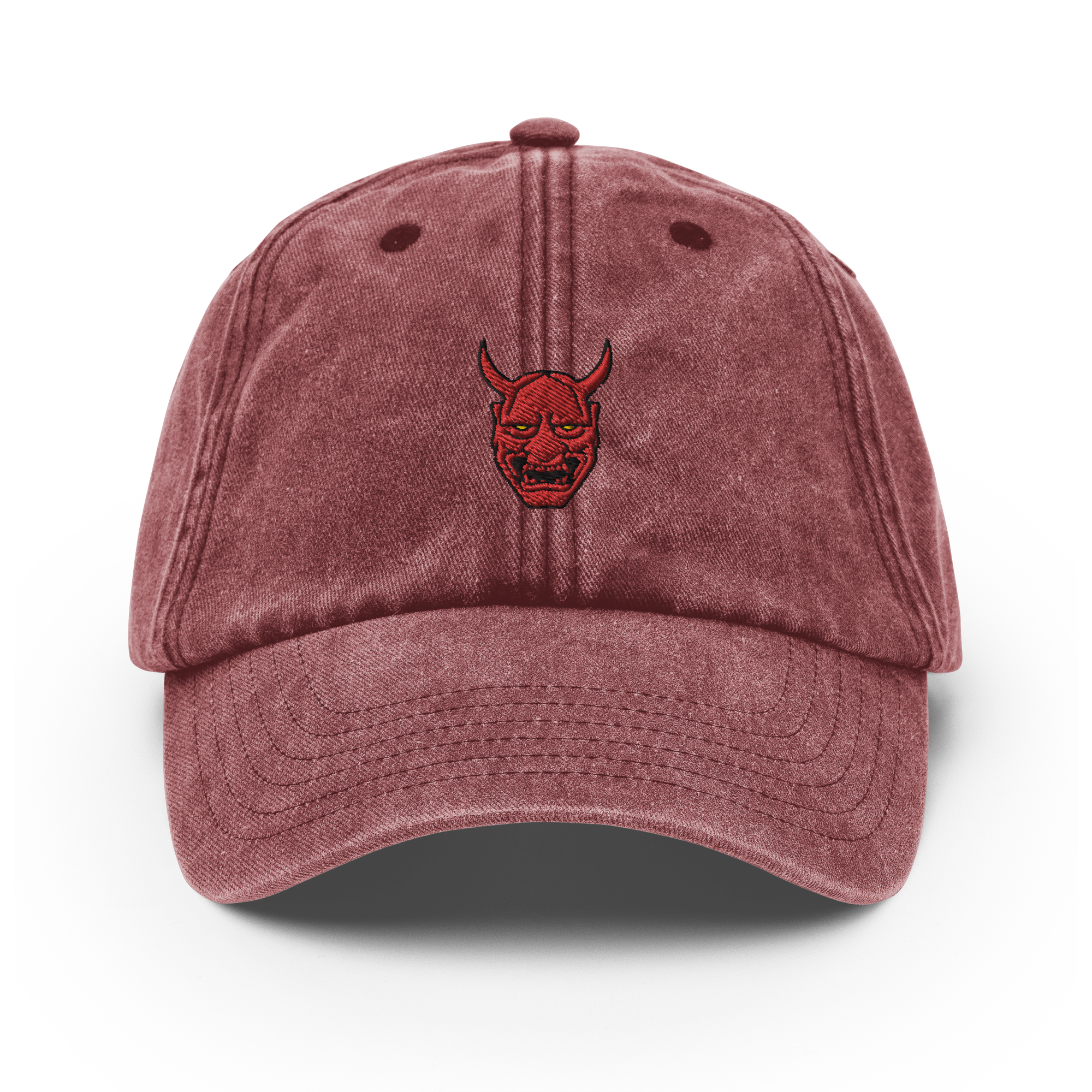 Japanese Demon Oni Full Color Vintage Hat - Oni Threads