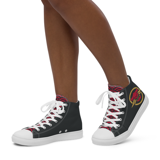 Red Segaiha Women’s high top canvas shoes - Oni Threads