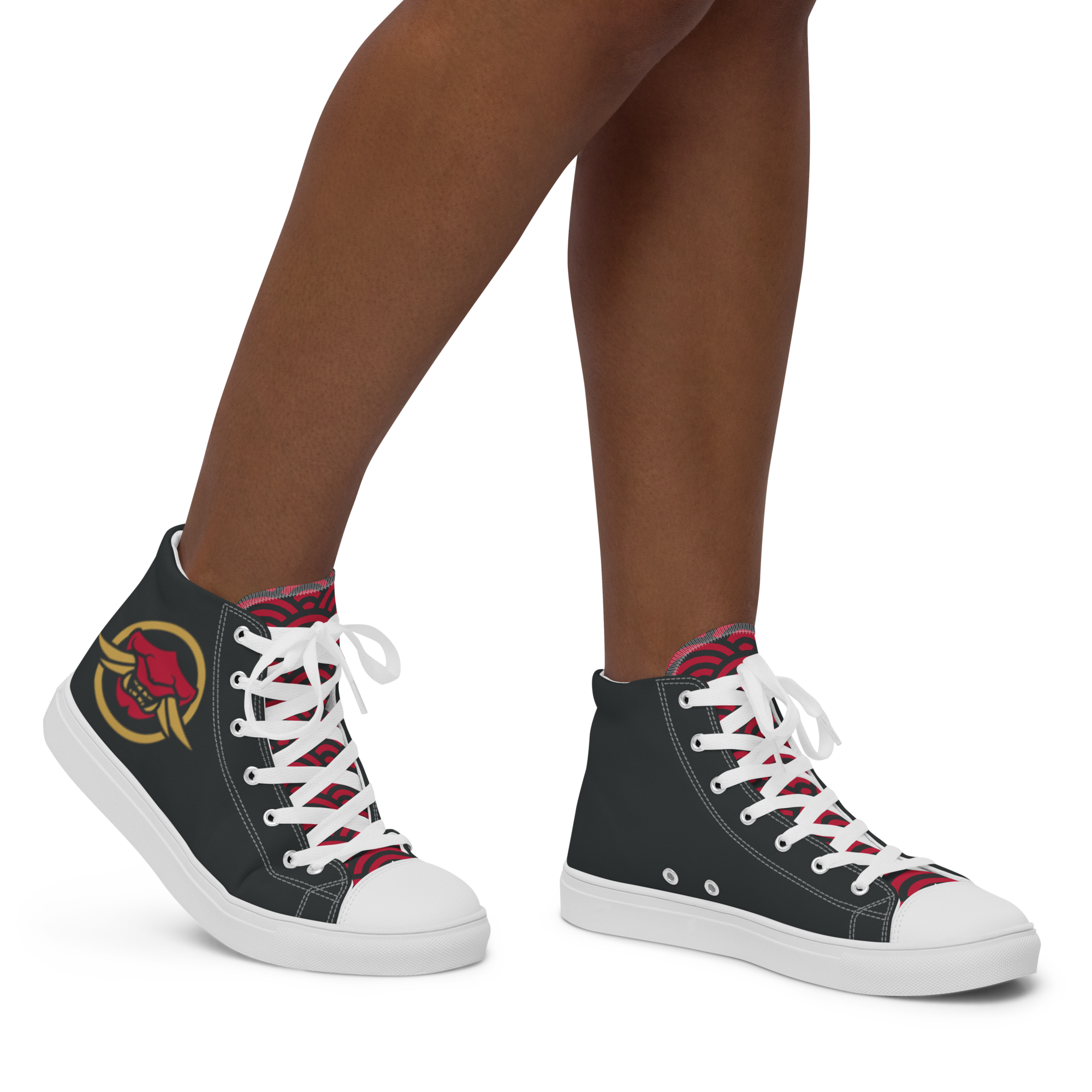 Red Segaiha Women’s high top canvas shoes - Oni Threads