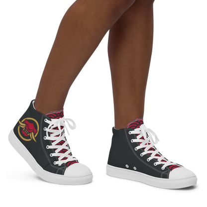 Red Segaiha Women’s high top canvas shoes - Oni Threads