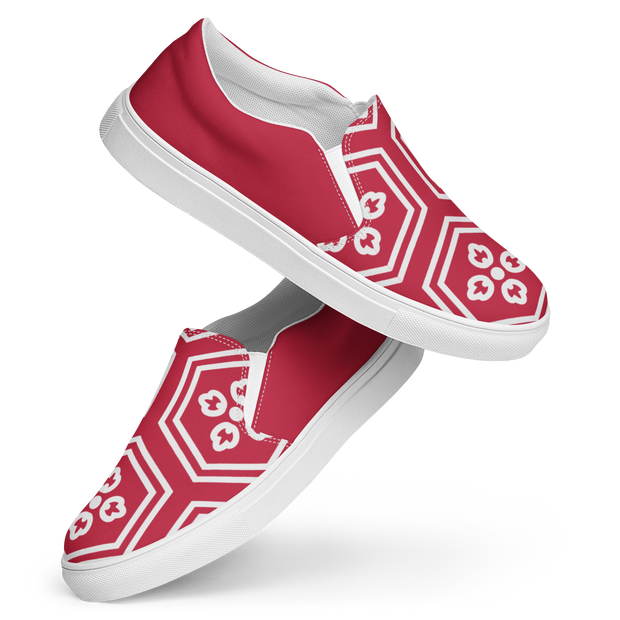 Red Kikkou Women’s slip-on canvas shoes