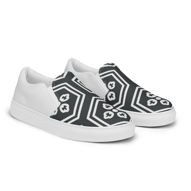 Charcoal Kikkou Women’s slip-on canvas shoes